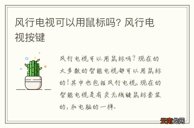 风行电视可以用鼠标吗? 风行电视按键