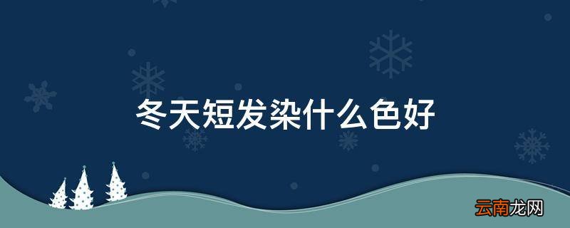 冬天短发染什么色好