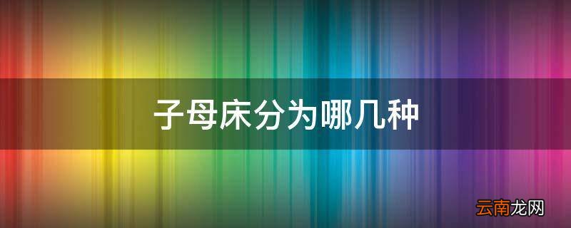 子母床分为哪几种