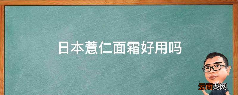 日本薏仁面霜好用吗