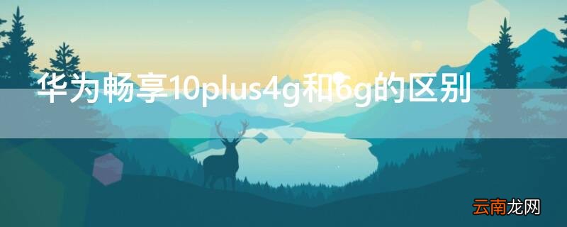 华为畅享10plus6g和8g的区别 华为畅享10plus4g和6g的区别