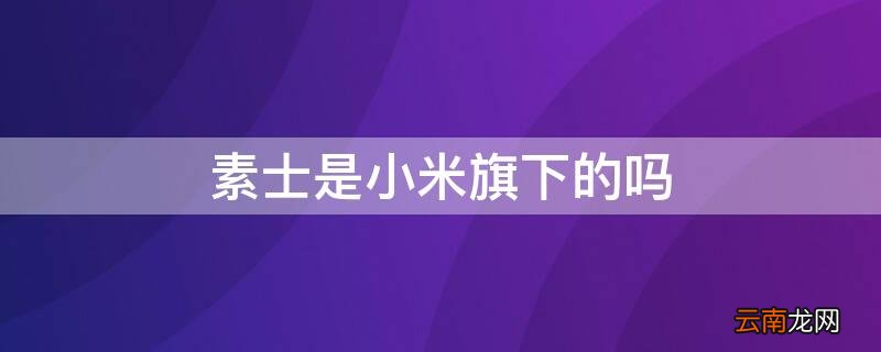 素士是小米旗下的吗是正品吗 素士是小米旗下的吗