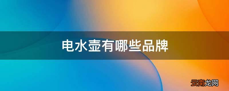 电水壶有哪些品牌