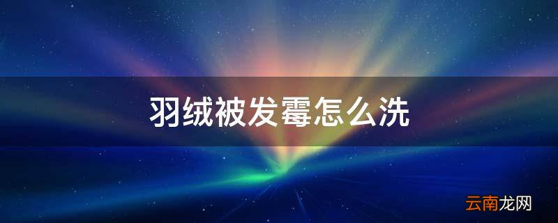 羽绒被发霉怎么洗