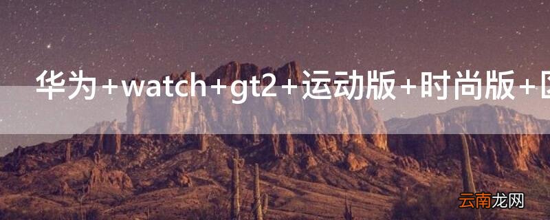 华为 watch gt2 运动版 时尚版 区别