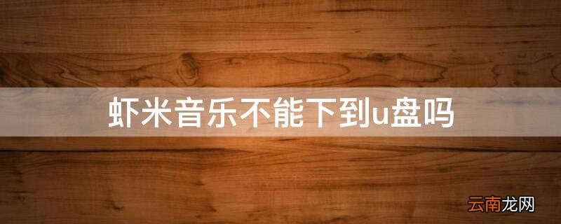虾米音乐不能下到u盘吗 虾米音乐不能下到u盘吗为什么
