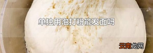 单独用泡打粉能发面吗
