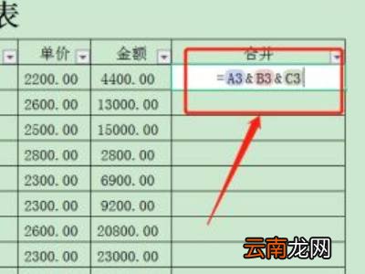 excel表格合并多列单元格保留内容