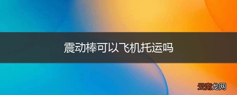 震动棒可以飞机托运吗