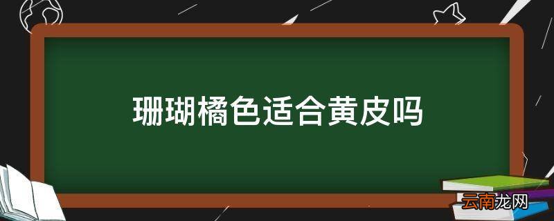 珊瑚橘色适合黄皮吗