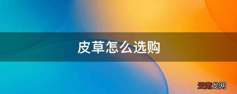 皮草怎么选购
