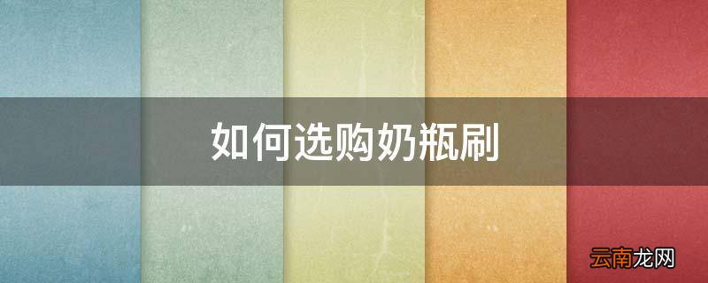 如何选购奶瓶刷