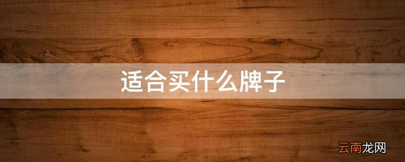 适合买什么牌子