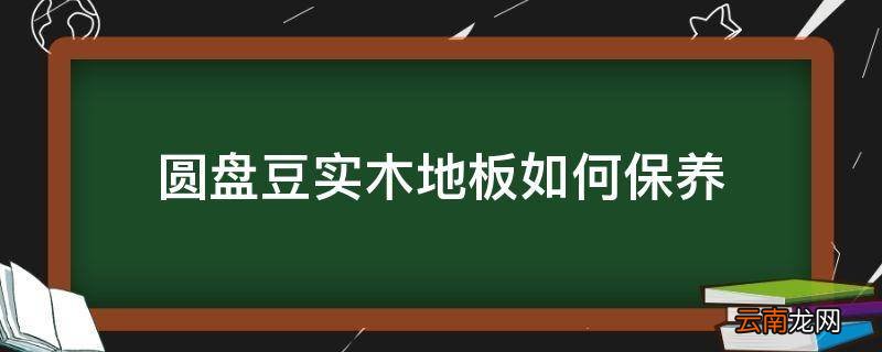 圆盘豆实木地板如何保养
