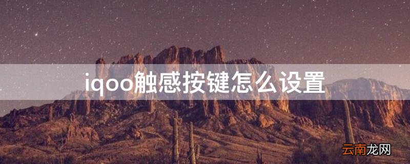 iqoo5触控设置 iqoo触感按键怎么设置
