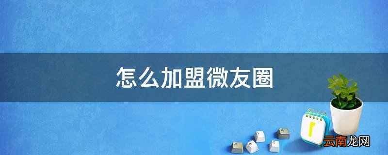 怎么加盟微友圈