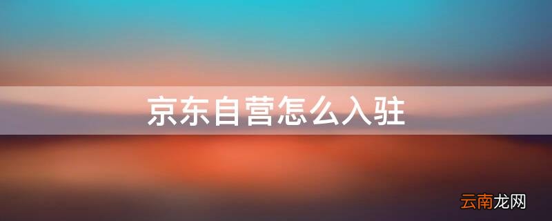 怎么注册京东自营店 京东自营怎么入驻