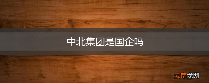 中北集团是国企吗