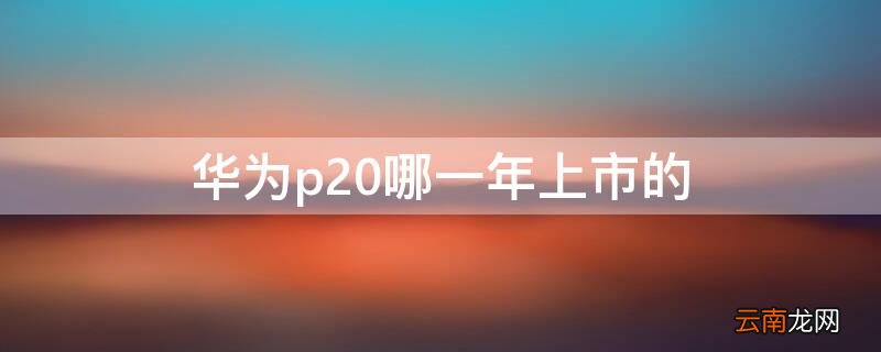 华为p20哪年上市时间 华为p20哪一年上市的