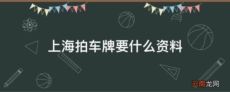上海拍车牌要什么资料