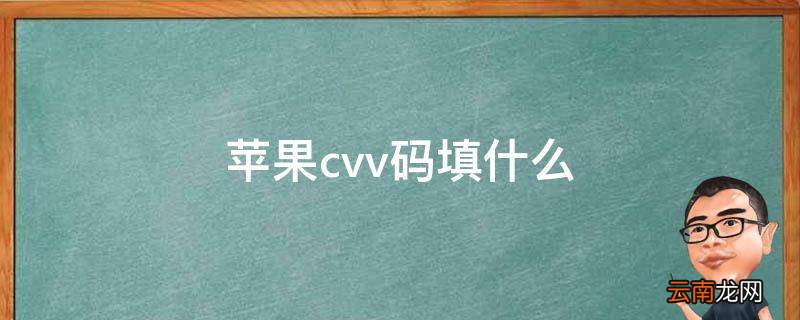 苹果cvv码填什么