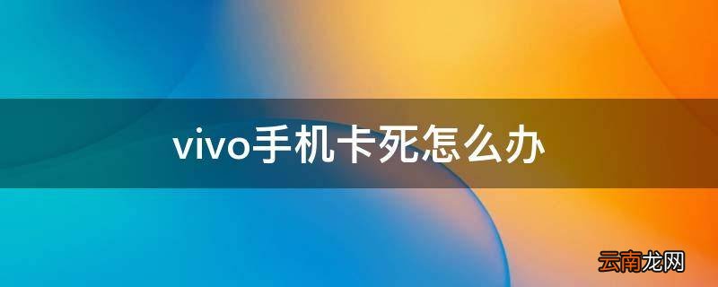 vivo手机卡死怎么办