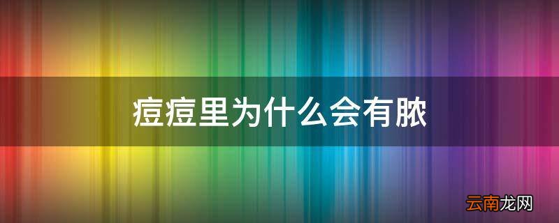 痘痘里为什么会有脓