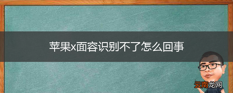苹果x面容识别不了怎么回事