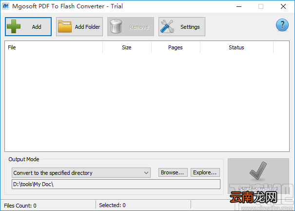Mgosoft PDF To Flash Converter将PDF文件转为Flash文件的方法