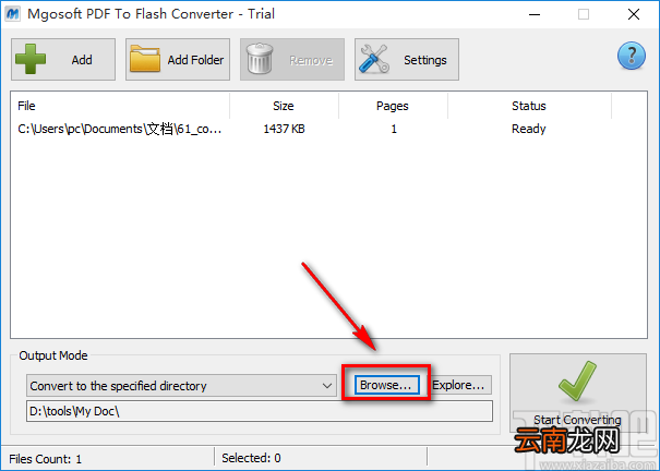 Mgosoft PDF To Flash Converter将PDF文件转为Flash文件的方法