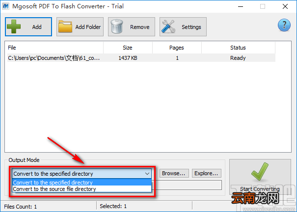 Mgosoft PDF To Flash Converter将PDF文件转为Flash文件的方法