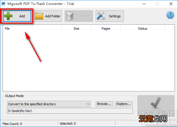 Mgosoft PDF To Flash Converter将PDF文件转为Flash文件的方法