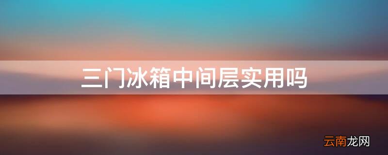 三门冰箱中间层实用吗