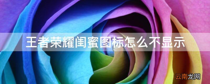 王者荣耀闺蜜图标怎么不显示