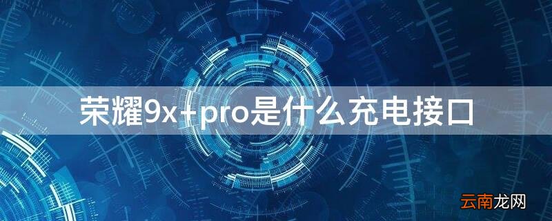 荣耀9x pro是什么充电接口