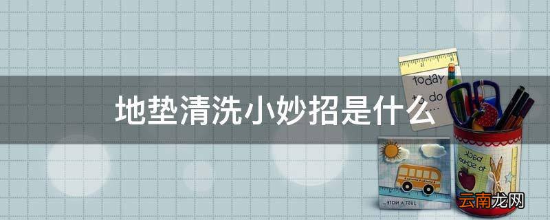 地垫清洗小妙招是什么