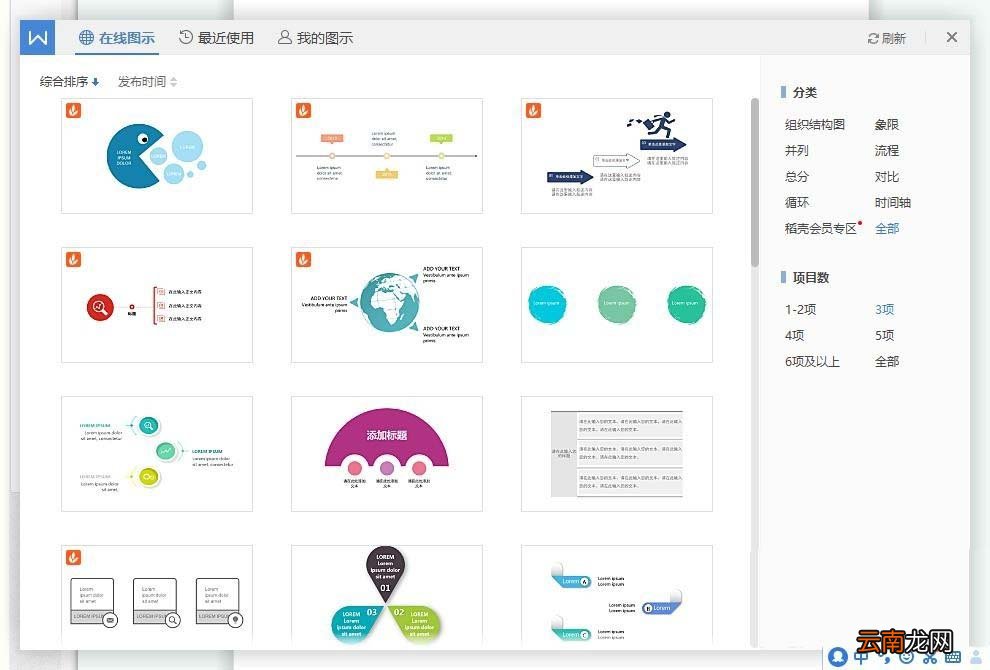 WPS中插入创意关系图具体操作方法