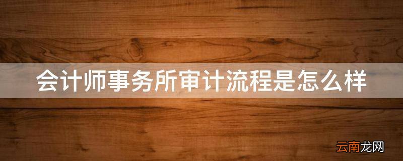 会计师事务所审计流程是怎么样