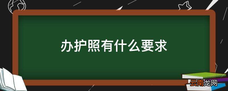 办护照有什么要求
