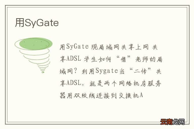 用SyGate