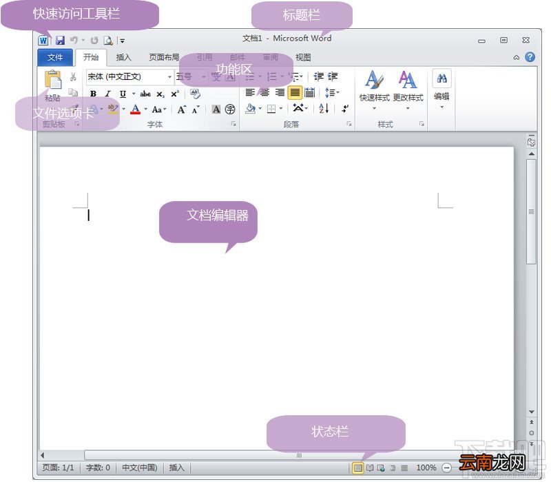 Word2010的工作界面