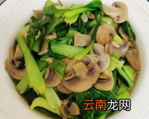 蘑菇炒油菜