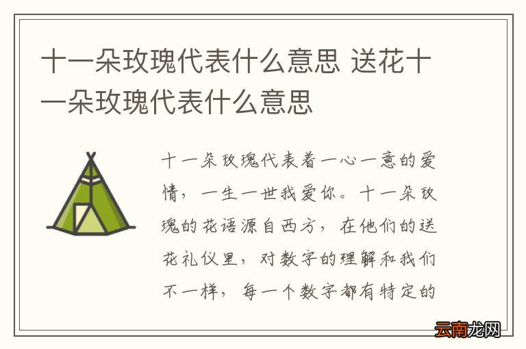 十一朵玫瑰代表什么意思 送花十一朵玫瑰代表什么意思