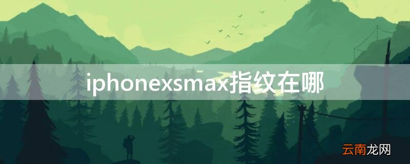 iPhonexsmax指纹在哪 iphonexsmax指纹解锁在哪里