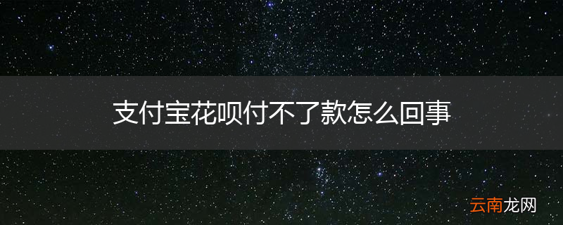 支付宝花呗付不了款怎么回事