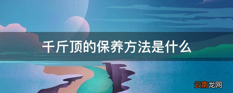 千斤顶的保养方法是什么