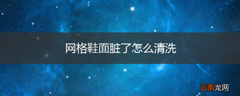 网格鞋面脏了怎么清洗