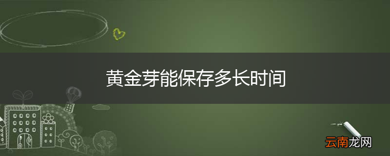 黄金芽能保存多长时间