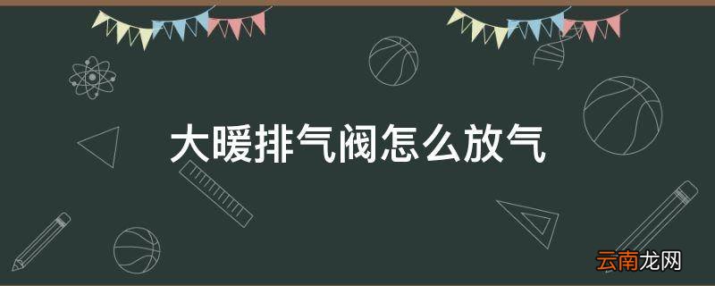 大暖排气阀怎么放气