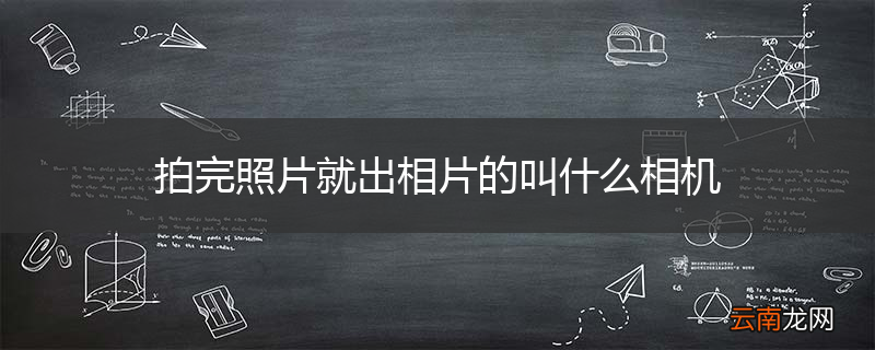 拍完照片就出相片的叫什么相机